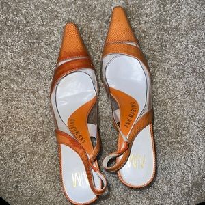 Orange Ann Marino heels